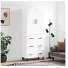 Image de Buffet haut Blanc 69,5x34x180 cm Bois d'ingénierie 3195867