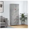 Image de Buffet haut Gris béton 69,5x34x180 cm Bois d'ingénierie 3195879