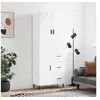 Image de Buffet haut Blanc 69,5x34x180 cm Bois d'ingénierie 3195915
