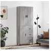 Image de Hoge kast 69,5x34x180 cm bewerkt hout grijs sonoma eikenkleurig3195921