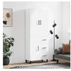 Image de Buffet haut Blanc 69,5x34x180 cm Bois d'ingénierie 3195923