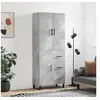 Image de Buffet haut Gris béton 69,5x34x180 cm Bois d'ingénierie, buffet, armoire latérale, armoire de rangement, armoire, buffets, armoire haute