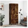 Image de Buffet haut Chêne fumé 69,5x34x180 cm Bois d'ingénierie, buffet, armoire latérale, armoire de rangement, armoire, buffets, armoire haute