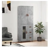 Image de Buffet haut Gris béton 69,5x34x180 cm Bois d ingénierie
