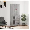 Image de Buffet haut Sonoma gris 69,5x34x180 cm Bois d'ingénierie
