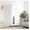 Image de Hoge kast 69,5x34x180 cm bewerkt hout wit3195939