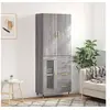 Image de Hoge kast 69,5x34x180 cm bewerkt hout grijs sonoma eikenkleurig3195945
