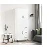 Image de Buffet haut Blanc 69,5x34x180 cm Bois d'ingénierie, buffet, armoire latérale, armoire de rangement, armoire, buffets, armoire haute