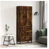 Image de Buffet haut Chêne fumé 69,5x34x180 cm Bois d'ingénierie