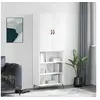 Image de Buffet haut Blanc 69,5x34x180 cm Bois d'ingénierie, buffet, armoire latérale, armoire de rangement, armoire, buffets, armoire haute