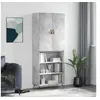 Image de Hoge kast 69,5x34x180 cm bewerkt hout betongrijs3196047