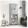 Image de Buffet haut Gris béton 69,5x34x180 cm Bois d'ingénierie3196095