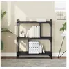 Image de Bibliothèque à 3 niveaux noir 76x32x88 cm bois d'ingénierie 833930