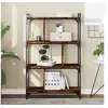 Image de Bibliothèque 4 niveaux chêne fumé 76x32x123cm bois d'ingénierie 833937