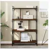 Image de Bibliothèque 4 niveaux chêne brun 76x32x123cm bois d'ingénierie 833939