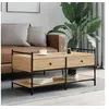 Image de Table basse chêne sonoma 99x50x50 cm bois d'ingénierie 833961