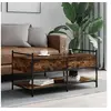 Image de Table basse chêne fumé 99x50x50 cm bois d'ingénierie 833962