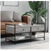 Image de Table basse sonoma gris 99x50x50 cm bois d'ingénierie 833963