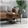 Image de Table basse chêne fumé 50x50x50 cm bois d'ingénierie 833967