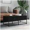 Image de Table basse noir 100x51x40 cm bois d'ingénierie 833970