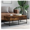 Image de Table basse chêne fumé 100x51x40 cm bois d'ingénierie 833972
