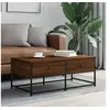 Image de Table basse chêne marron 100x51x40 cm bois d'ingénierie 833974