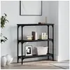 Image de Table console noir 75x22,5x75 cm bois d ingénierie