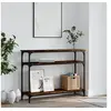 Image de Table console chêne fumé 100x29x75 cm bois d ingénierie