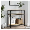 Image de Table Console, Table d'Appoint avec Pieds, Bout de Canapé avec Rangement, Meuble d'Entrée Salon, Industriel, Chêne Sonoma Bois d'Ingénierie