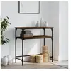 Image de Table console chêne marron 75x35,5x75 cm bois d'ingénierie 834054