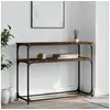 Image de Table console chêne fumé 100x35,5x75 cm bois d'ingénierie 834067