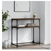 Image de Table console chêne marron 75x35,5x75 cm bois d'ingénierie 834074