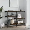 Image de Table console chêne marron 102x29x75 cm bois d'ingénierie 834084
