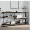 Image de Table console chêne marron 160x29x75 cm Bois d'ingénierie 834089