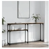 Image de Table console chêne fumé 145x22,5x75 cm bois d'ingénierie 834097