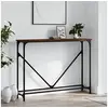 Image de Table console chêne marron 102x22,5x75 cm bois d'ingénierie834134