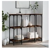 Image de Table console chêne fumé 102x35x90 cm bois d'ingénierie 834147