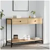 Image de Table console chêne sonoma 100x34,5x75 cm bois d ingénierie