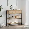Image de Table console chêne sonoma 72,5x25x75 cm bois d ingénierie