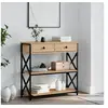 Image de Table console chêne sonoma 75x28x75 cm bois d ingénierie