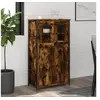 Image de Buffet haut chêne fumé 62x32x106,5 cm bois d ingénierie