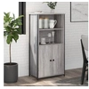 Image de Buffet haut sonoma gris 62x36x121,5 cm bois d ingénierie