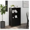 Image de Buffet haut noir 62x32x103,5 cm bois d'ingénierie 834215
