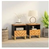 Image de Tables de chevet 2 pcs marron et noir bois de manguier solide 356790