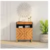 Image de Armoire latérale marron et noir 60x33,5x75 cm bois de manguier356808