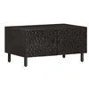 Image de Table Basse, Table d'Appoint avec Pieds et Porte, Bout de Canapé avec Rangement, Meuble de Salon, Moderne, Noir Bois 356824