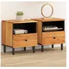Image de Tables de chevet 2 pcs 40x33x46 cm Bois d'acacia massif 356862