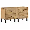 Image de Tables de chevet 2 pcs 40x33x46 cm Bois de manguier solide356890