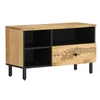 Image de Meuble TV, Armoire de Télévision avec Pieds, Meuble Télé avec Rangement Salon Salle de Séjour Intérieur, Bois Massif 356908