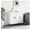 Image de Buffet blanc 90x34x80 cm bois d ingénierie